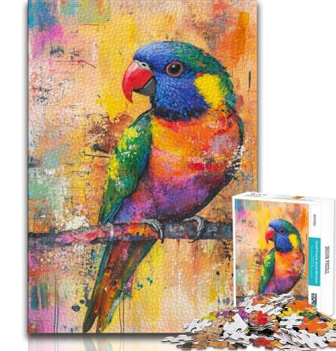 Puzzle 1000 Teile für Teenager, Fantasiepapagei, anspruchsvolles Spiel und Lernspiel für die ganze Familie zum Geburtstag, Weihnachten, 75x50cm von GKJPOXZJ