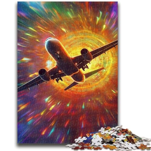 Puzzle 1000 Teile für Teenager, Farbflugzeug-Puzzles für Teenager, mit passendem Poster und Quizblatt für Kinder ab 14 Jahren (26x38cm) von GKJPOXZJ