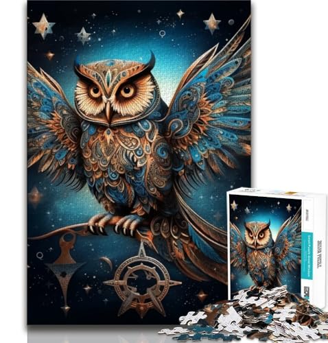 Puzzle 1000 Teile für Teenager, Galaxie-Eule, Lernspiele, Heimdekoration, Lernspiel für Geburtstag, Weihnachten, 75x50cm von GKJPOXZJ