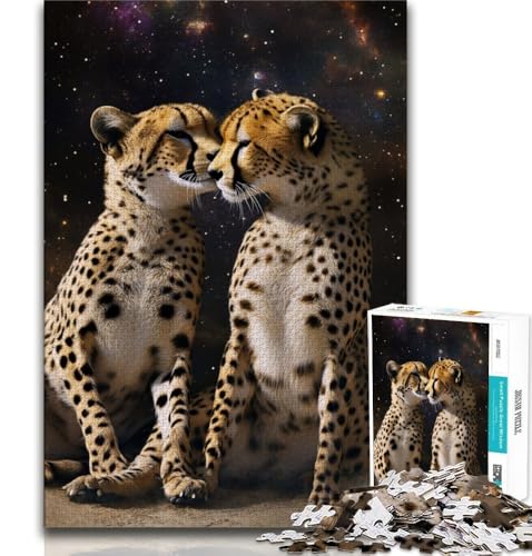 Puzzle 1000 Teile für Teenager, Galaxie-Gepard, Lernspiele, Heimdekoration, Lernspiel für Geburtstag, Weihnachten, 75x50cm von GKJPOXZJ