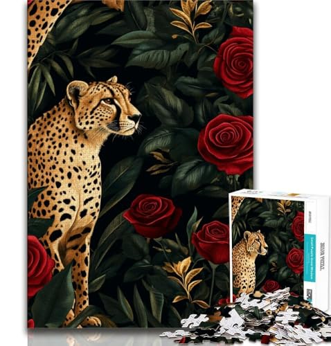 Puzzle 1000 Teile für Teenager, Gepard, Stressabbau, schwierige Herausforderung, ganze Familie, 75x50cm von GKJPOXZJ