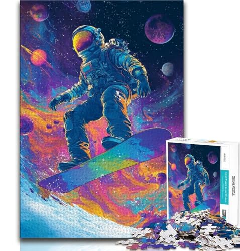 Puzzle 1000 Teile für Teenager, Geschenke, Astronauten-Skifahren, Spielzeug, Lernspiele, Stressabbau, Künstlersammlung, Bildende Kunst, 75x50cm Puzzle 1000 Teile für Teenager, Geschenke, Astronauten-Skifahren, Spielzeug, Lernspiele, Stressabbau, Künstlersammlung, Bildende Kunst, 75x50cm von GKJPOXZJ