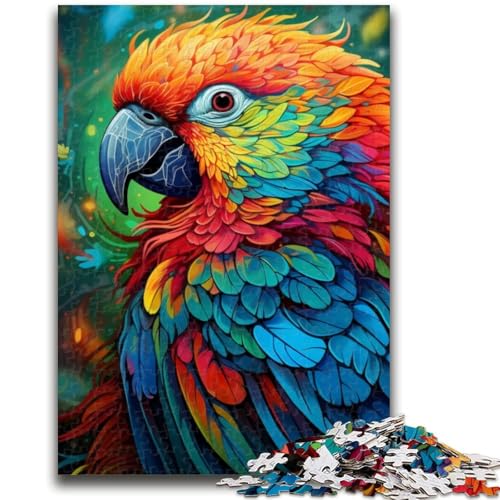 Puzzle 1000 Teile für Teenager, Geschenke, Bunte Kunst, Papageien-Puzzles, Quizspiel ganze Familie (26x38cm) von GKJPOXZJ