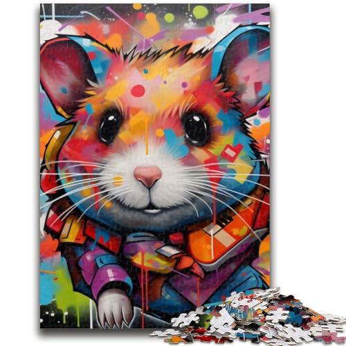 Puzzle 1000 Teile für Teenager, Geschenke, Igel-Graffiti-Puzzles, Quizspiel ganze Familie (26x38cm) von GKJPOXZJ