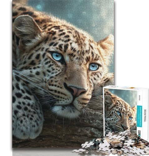 Puzzle 1000 Teile für Teenager, Geschenke, Leopard, Spielzeug, Lernspiele, Stressabbau, tolle Geschenke und Spielzeuge, 38x26cm von GKJPOXZJ