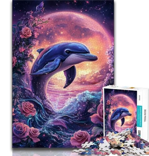 Puzzle 1000 Teile für Teenager, Geschenke, Ozeandelfin, Spielzeug, Lernspiele, Stressabbau, tolle Geschenke und Spielzeuge, 75x50cm Puzzle 1000 Teile für Teenager, Geschenke, Ozeandelfin, Spielzeug, Lernspiele, Stressabbau, tolle Geschenke und Spielzeuge, 75x50cm von GKJPOXZJ