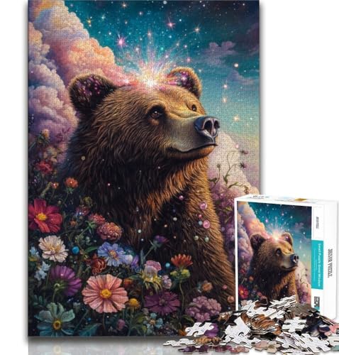 Puzzle 1000 Teile für Teenager, Geschenke, Rosenbraunbär, Spielzeug, Lernspiele, Stressabbau, tolle Geschenke und Spielzeuge, 75x50cm Puzzle 1000 Teile für Teenager, Geschenke, Rosenbraunbär, Spielzeug, Lernspiele, Stressabbau, tolle Geschenke und Spielzeuge, 75x50cm von GKJPOXZJ