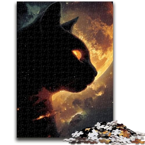 Puzzle 1000 Teile für Teenager, Geschenke, Schwarzer Katzennebel, Puzzles für Erwachsene, Spielzeug, Lernspiele, Stressabbau, einzigartige Geburtstags- und Geschenkideen (26x38cm) von GKJPOXZJ