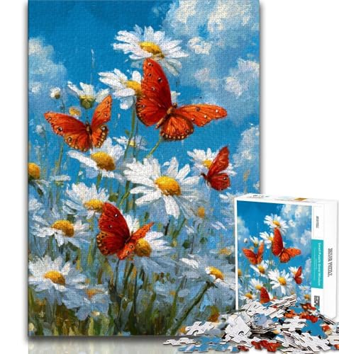 Puzzle 1000 Teile für Teenager, Geschenke, Wildblumen und Schmetterlinge, anspruchsvolles Spielspielzeug, Wanddekoration, einzigartige Geburtstags, 75x50cm Puzzle 1000 Teile für Teenager, Geschenke, Wildblumen und Schmetterlinge, anspruchsvolles Spielspielzeug, Wanddekoration, einzigartige Geburtstags, 75x50cm von GKJPOXZJ