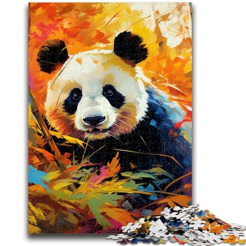 Puzzle 1000 Teile für Teenager, Geschenke, farbenfrohe Panda-Puzzles, Quizspiel für die ganze Familie (26x38cm) von GKJPOXZJ