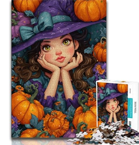 Puzzle 1000 Teile für Teenager, Halloween-Kürbismädchen, Familienspiel zum Stressabbau, schwierige Herausforderung, stärkt die Liebe zwischen Paaren, 38x26cm Puzzle 1000 Teile für Teenager, Halloween-Kürbismädchen, Familienspiel zum Stressabbau, schwierige Herausforderung, stärkt die Liebe zwischen Paaren, 38x26cm von GKJPOXZJ