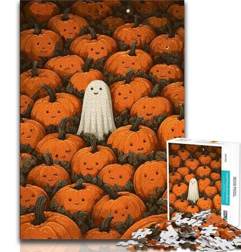 Puzzle 1000 Teile für Teenager, Halloween-Kürbisseele, Spielzeug, Lernspiele, Stressabbau, einzigartige Heimdekoration und Geschenke, 75x50cm von GKJPOXZJ