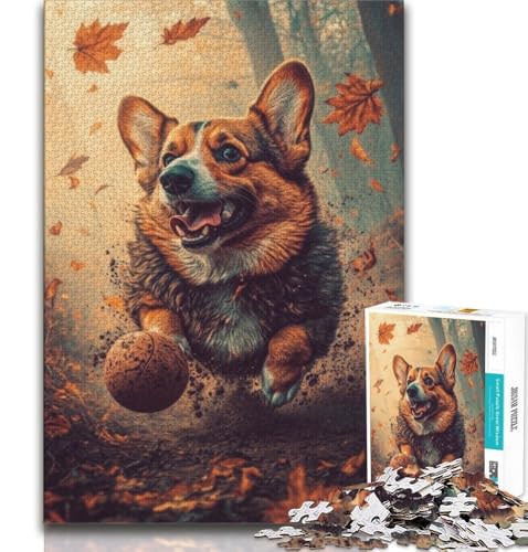 Puzzle 1000 Teile für Teenager, Happy Corgi, Spielzeug, Lernspiele, Stressabbau, Stärkung der Liebe zwischen Paaren, 75x50cm Puzzle 1000 Teile für Teenager, Happy Corgi, Spielzeug, Lernspiele, Stressabbau, Stärkung der Liebe zwischen Paaren, 75x50cm von GKJPOXZJ