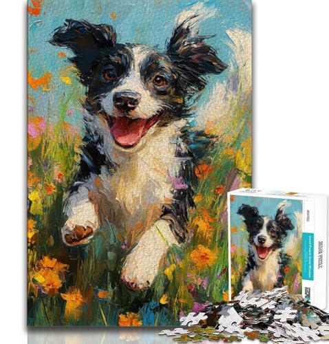 Puzzle 1000 Teile für Teenager, Happy Dog, anspruchsvolles Spiel und Familienspiel, Lernspiel für Geburtstag, Weihnachten, 75x50cm von GKJPOXZJ