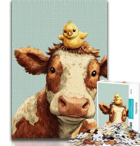 Puzzle 1000 Teile für Teenager, Kühe und Hühner, Familienspiel, Stressabbau, schwierige Herausforderung, stärkt die Liebe zwischen Paaren, 75x50cm Puzzle 1000 Teile für Teenager, Kühe und Hühner, Familienspiel, Stressabbau, schwierige Herausforderung, stärkt die Liebe zwischen Paaren, 75x50cm von GKJPOXZJ