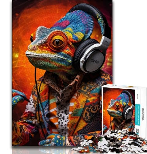 Puzzle 1000 Teile für Teenager, Kunst-Chamäleon, Lernspiele, Heimdekoration, Lernspiel für Geburtstag, Weihnachten, 75x50cm von GKJPOXZJ