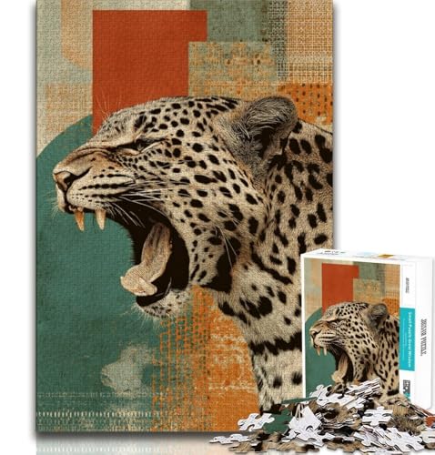 Puzzle 1000 Teile für Teenager, Leopardenkunst, anspruchsvolles Spiel und Lernspiel für die ganze Familie zum Geburtstag, Weihnachten, 75x50cm Puzzle 1000 Teile für Teenager, Leopardenkunst, anspruchsvolles Spiel und Lernspiel für die ganze Familie zum Geburtstag, Weihnachten, 75x50cm von GKJPOXZJ