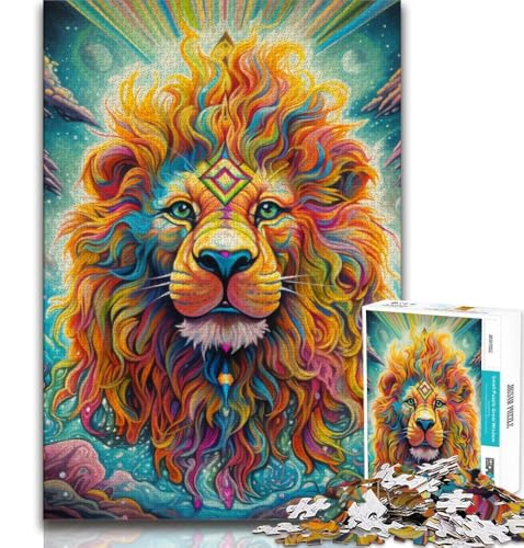 Puzzle 1000 Teile für Teenager, Psychedelische Löwen, Lernspiele, Heimdekoration, Lernspiel für Geburtstag, Weihnachten, 75x50cm von GKJPOXZJ