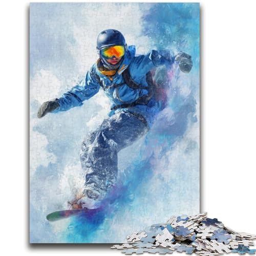 Puzzle 1000 Teile für Teenager, Ski, 1000 Teile für Erwachsene, Lernspielzeug, Familienspiele, einzigartige Geburtstags- und Geschenkideen, (50x75cm) von GKJPOXZJ