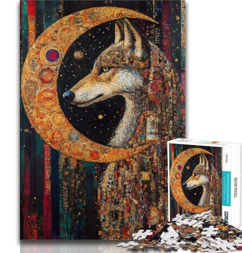 Puzzle 1000 Teile für Teenager, Wolfskunst, anspruchsvolles Spiel und Lernspiel für die ganze Familie zum Geburtstag, Weihnachten, 38x26cm Puzzle 1000 Teile für Teenager, Wolfskunst, anspruchsvolles Spiel und Lernspiel für die ganze Familie zum Geburtstag, Weihnachten, 38x26cm von GKJPOXZJ