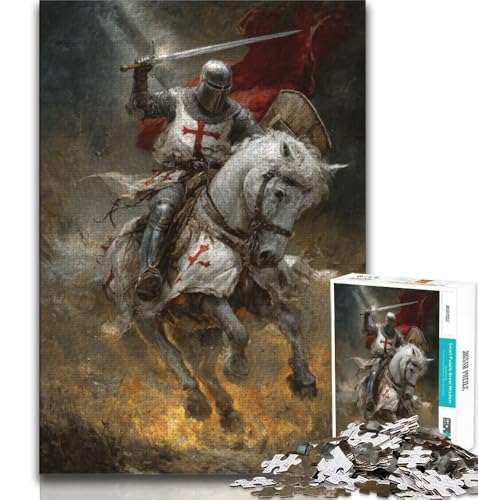 Puzzle 1000 Teile für Teenager, kämpfender Ritter, Lernspiele, Heimdekoration, Lernspiel für Geburtstag, Weihnachten, 75x50cm von GKJPOXZJ