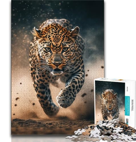 Puzzle 1000 Teile für Teenager, laufender Leopard, Lernspiele, Heimdekoration, Lernspiel für Geburtstag, Weihnachten, 75x50cm von GKJPOXZJ