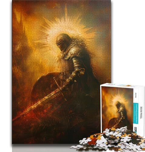Puzzle 1000 Teile für Teenager, mittelalterliche Ritter, Lernspiele, Heimdekoration, Lernspiel für Geburtstag, Weihnachten, 75x50cm von GKJPOXZJ