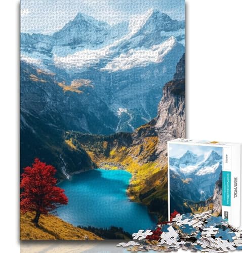 Puzzle 1000 Teile für Teenager, schöne Berge und Seen, Lernspiele, Heimdekoration, Lernspiel für Geburtstag, Weihnachten, 38x26cm von GKJPOXZJ
