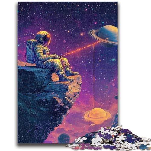 Puzzle 1000 Teile für Teenager Astronaut Fishing Teenager-Puzzle, Lernspielzeug für Kinder, ganze Familie, (50x75cm) von GKJPOXZJ