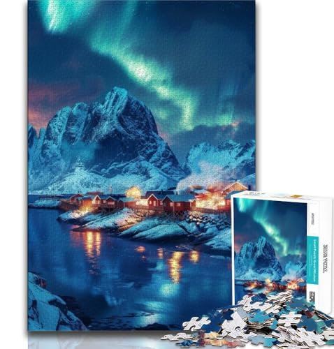 Puzzle 1000 Teile für Teenager Aurora Cabin, Lernspiele, Heimdekoration, Lernspiel für Geburtstag, Weihnachten, 75x50cm von GKJPOXZJ
