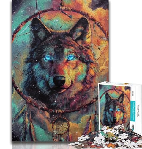 Puzzle 1000 Teile für Teenager-Geschenke, Fangnetzwolf, Spielzeug, Lernspiele, Stressabbau, tolle Geschenke und Spielzeuge, 75x50cm von GKJPOXZJ