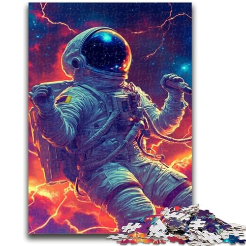 Puzzle 1000 Teile für Teenager-Geschenke, Musik-Astronauten-Puzzles für Erwachsene, Dekomprimierendes intellektuelles Lernspielzeug, perfekte Dekoration (50x75cm) von GKJPOXZJ