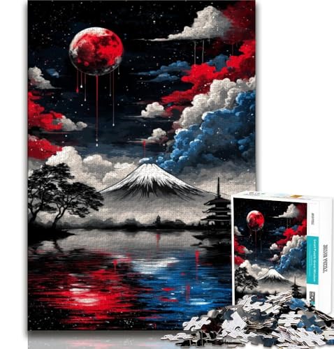 Puzzle 1000 Teile für Teenager-Geschenke Magischer Berg Fuji, anspruchsvolles Spielspielzeug, Wanddekoration, einzigartige Geburtstags, 38x26cm von GKJPOXZJ