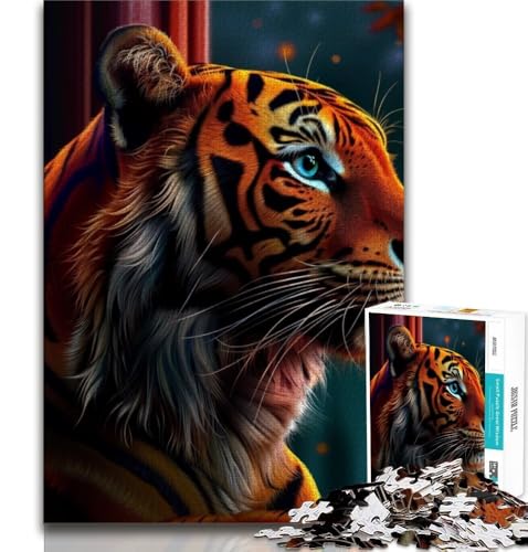 Puzzle 1000 Teile für Teenager-Geschenke Tiger, Familienspiel zum Stressabbau, schwierige Herausforderung, geeignet für Paare, 38x26cm Puzzle 1000 Teile für Teenager-Geschenke Tiger, Familienspiel zum Stressabbau, schwierige Herausforderung, geeignet für Paare, 38x26cm von GKJPOXZJ