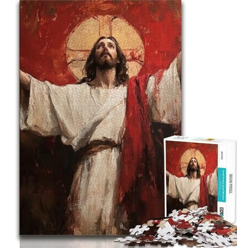 Puzzle 1000 Teile für Teenager Jesus, Lernspiele, Heimdekoration, Lernspiel für Geburtstag, Weihnachten, 75x50cm von GKJPOXZJ