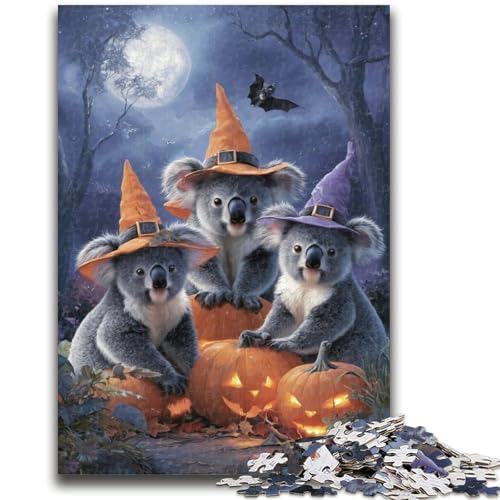 Puzzle für Erwachsene, 1000 Halloween-Tiere, Puzzles für Erwachsene, Spielzeug, Lernspiele, Stressabbau, einzigartige Geburtstags- und Geschenkideen, (38x26cm) von GKJPOXZJ