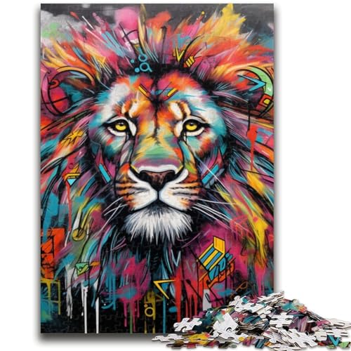 Puzzle für Erwachsene, 1000 Löwen-Puzzles für Teenager, anspruchsvolles Spiel, ganze Familie (26x38cm) von GKJPOXZJ