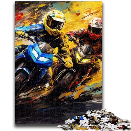 Puzzle für Erwachsene, 1000 Motorrad-Puzzles für Teenager, anspruchsvolles Spiel, ganze Familie (50x75cm) von GKJPOXZJ