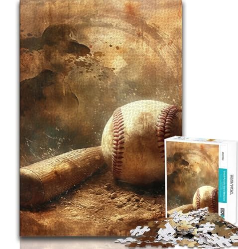 Puzzle für Erwachsene, 1000 Puzzles, Baseballspieler, anspruchsvolles Spiel und Lernspiel für die ganze Familie zum Geburtstag, Weihnachten, 38x26cm Puzzle für Erwachsene, 1000 Puzzles, Baseballspieler, anspruchsvolles Spiel und Lernspiel für die ganze Familie zum Geburtstag, Weihnachten, 38x26cm von GKJPOXZJ