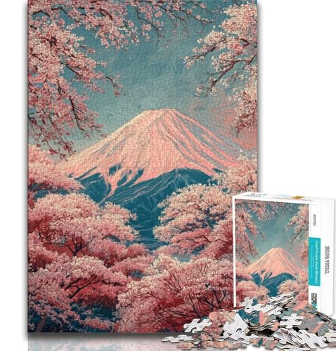 Puzzle für Erwachsene, 1000 Puzzles, Berg Fuji, Japan, pädagogisches Familienspiel, Wanddekoration, einzigartige Geburtstags, 38x26cm von GKJPOXZJ