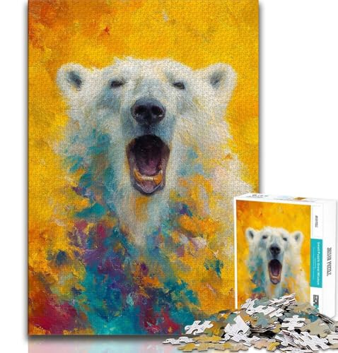 Puzzle für Erwachsene, 1000 Puzzles, Eisbär-Malerei, Spielzeug, Lernspiele, Stressabbau, Eltern-Kind-Interaktion, 38x26cm Puzzle für Erwachsene, 1000 Puzzles, Eisbär-Malerei, Spielzeug, Lernspiele, Stressabbau, Eltern-Kind-Interaktion, 38x26cm von GKJPOXZJ