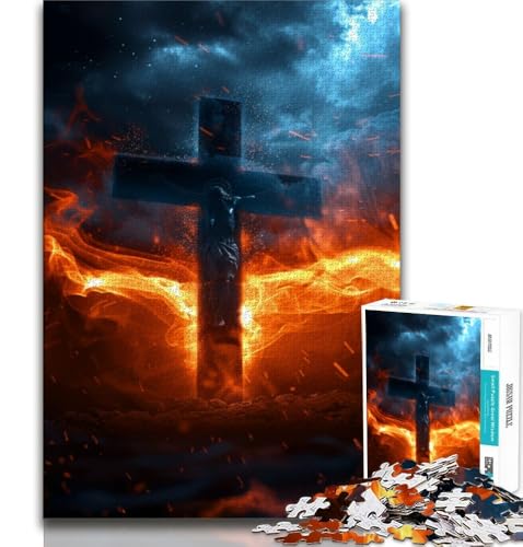 Puzzle für Erwachsene, 1000 Puzzles, Kreuz, anspruchsvolles Spiel und Lernspiel für die ganze Familie zum Geburtstag, Weihnachten, 38x26cm von GKJPOXZJ