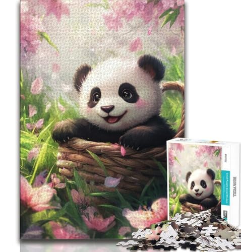Puzzle für Erwachsene, 1000 Puzzles, Panda, anspruchsvolles Spiel und Lernspiel für die ganze Familie zum Geburtstag, Weihnachten, 38x26cm von GKJPOXZJ