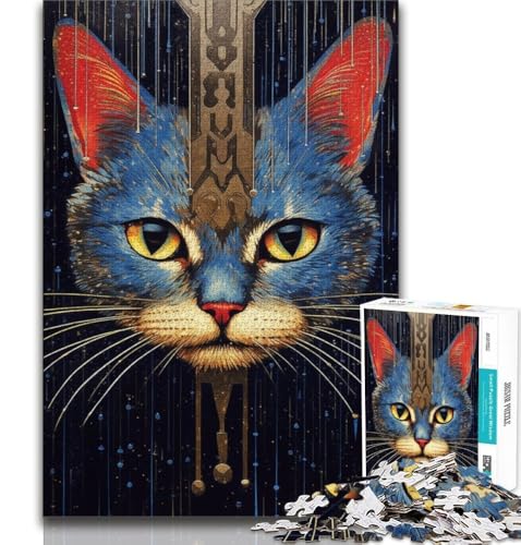 Puzzle für Erwachsene, 1000 Puzzles, Psychedelische Katze, Lernspiele, Heimdekoration, ganze Familie, 38x26cm Puzzle für Erwachsene, 1000 Puzzles, Psychedelische Katze, Lernspiele, Heimdekoration, ganze Familie, 38x26cm von GKJPOXZJ