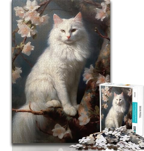 Puzzle für Erwachsene, 1000 Puzzles, Tierkatze, anspruchsvolles Spiel und Lernspiel für die ganze Familie zum Geburtstag, Weihnachten, 38x26cm von GKJPOXZJ