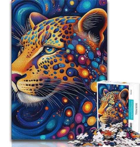 Puzzle für Erwachsene, 1000 Puzzles, künstlerischer Leopard, Lernspielzeug, Familienspiele, geeignet als Schreibtischdekoration, 38x26cm Puzzle für Erwachsene, 1000 Puzzles, künstlerischer Leopard, Lernspielzeug, Familienspiele, geeignet als Schreibtischdekoration, 38x26cm von GKJPOXZJ
