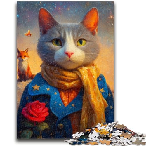 Puzzle für Erwachsene, 1000 Puzzles mit dem Hund des kleinen Prinzen, Spielzeug, Lernspiele, Stressabbau, einzigartige Geburtstags- und Geschenkideen, (50x75cm) von GKJPOXZJ