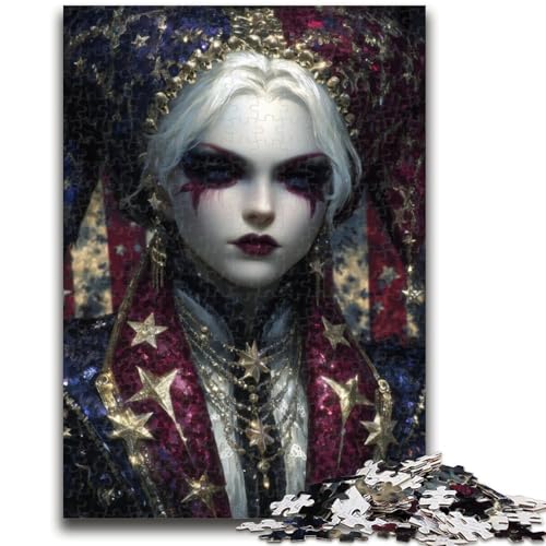 Puzzle für Erwachsene, 1000 Puzzles mit mysteriösem Elfenmädchen, Stressabbau, schwierige Herausforderung, geeignet als Schreibtischdekoration (26x38cm) von GKJPOXZJ