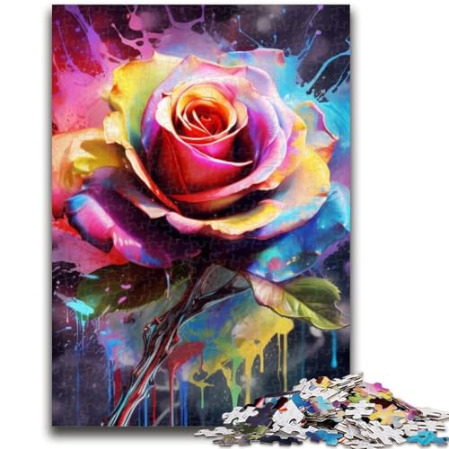 Puzzle für Erwachsene, 1000 Rosen-Puzzles für Teenager, anspruchsvolles Spiel, ganze Familie (26x38cm) von GKJPOXZJ