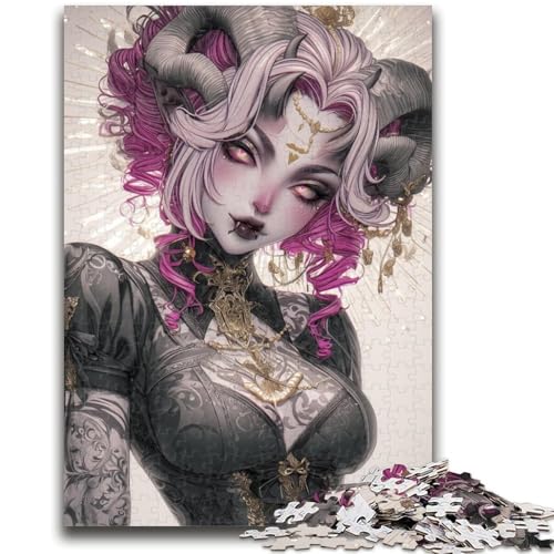Puzzle für Erwachsene, 1000 Teile, Anime-Dämonenmädchen-Puzzles für Erwachsene, Lernspiel zum Geburtstag, Weihnachten, für Kinder ab 14 Jahren (26x38cm) von GKJPOXZJ